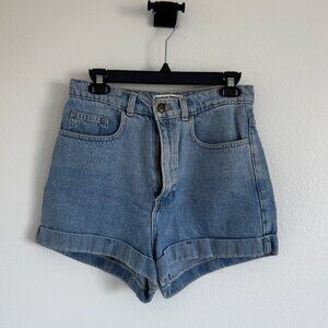 American Apparel High Rise Denim Shorts